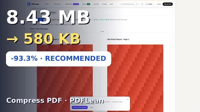 Video thumbnail: Compress PDF Online Free — Reduce PDF Size, No Upload