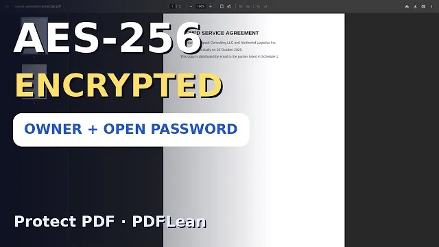 Video thumbnail: Protect a PDF with a Password — Encrypt Online Free