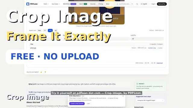 Video thumbnail: Crop an Image Online — Free, No Upload