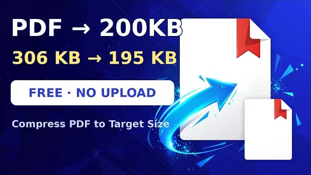 Video thumbnail: How to Compress a PDF to 200KB — Free, No Upload, No Sign-Up